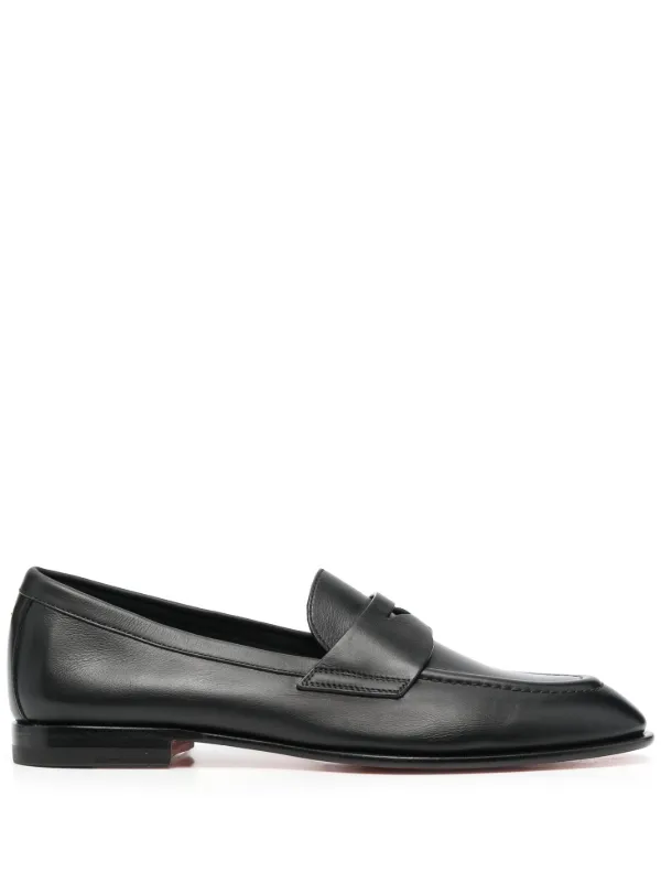 Santoni shop leather loafers