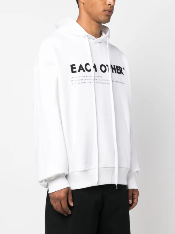 Each X Other logo print Cotton Hoodie Farfetch