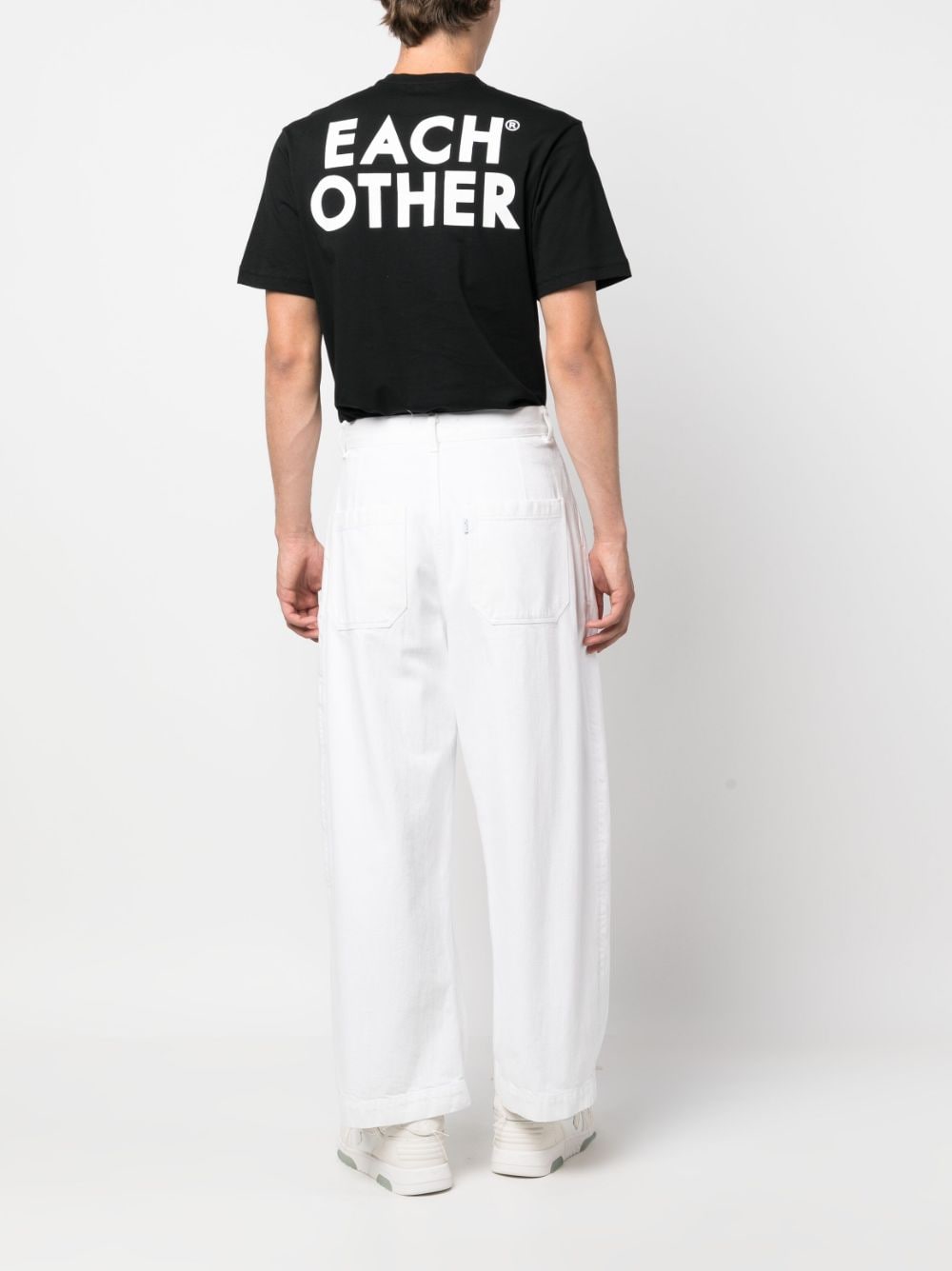 Each X Other logo-embroidered cotton T-shirt - Zwart