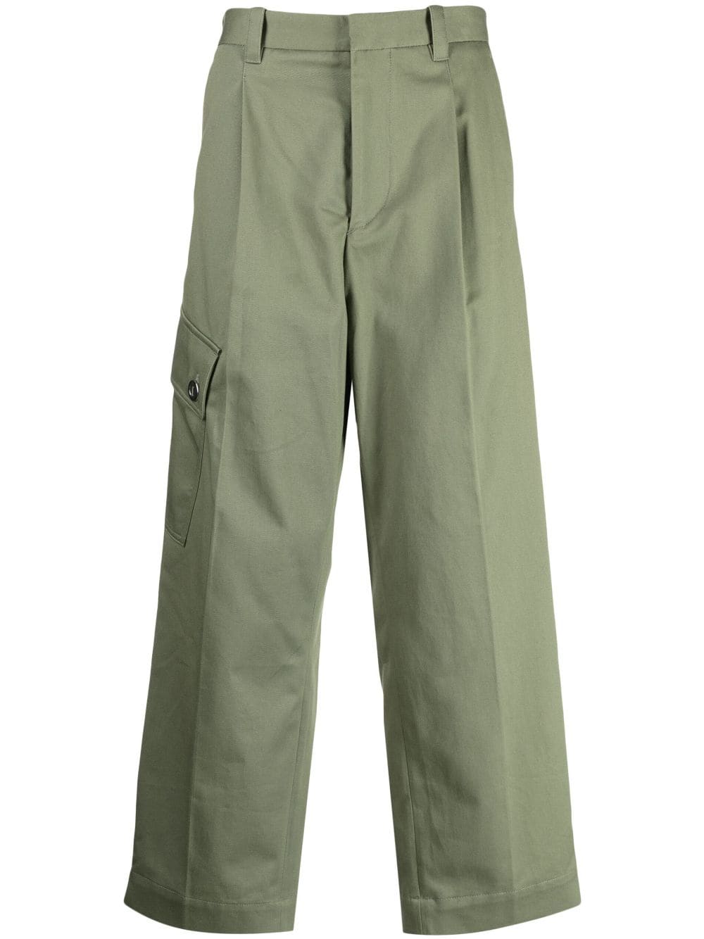 Oamc Cargo-style Cropped Trousers In 绿色
