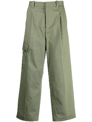 OAMC pressed-crease Cargo Trousers | Green | FARFETCH