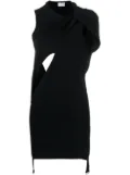 Courrèges Heritage crepe twist minidress - Black