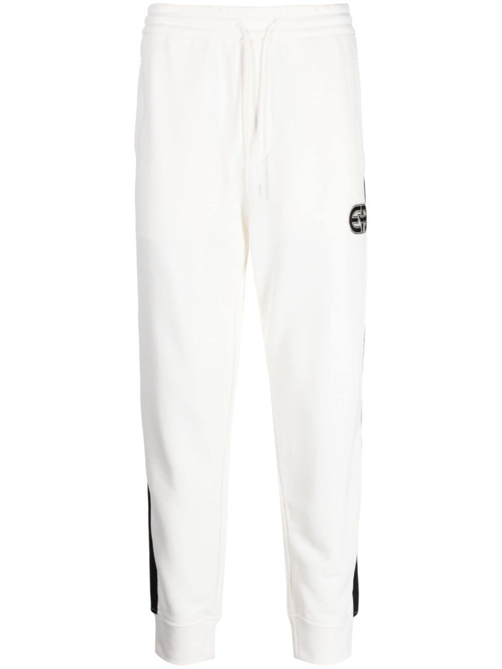 Emporio Armani logo-print track pants - White
