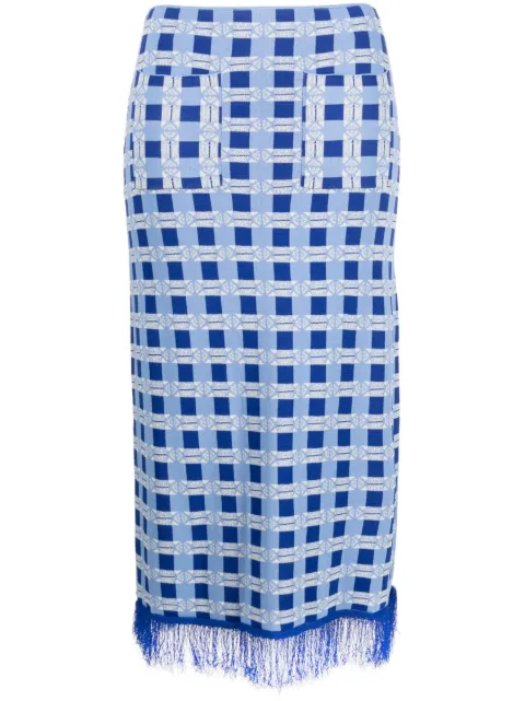 Baum Und Pferdgarten check-pattern knitted skirt