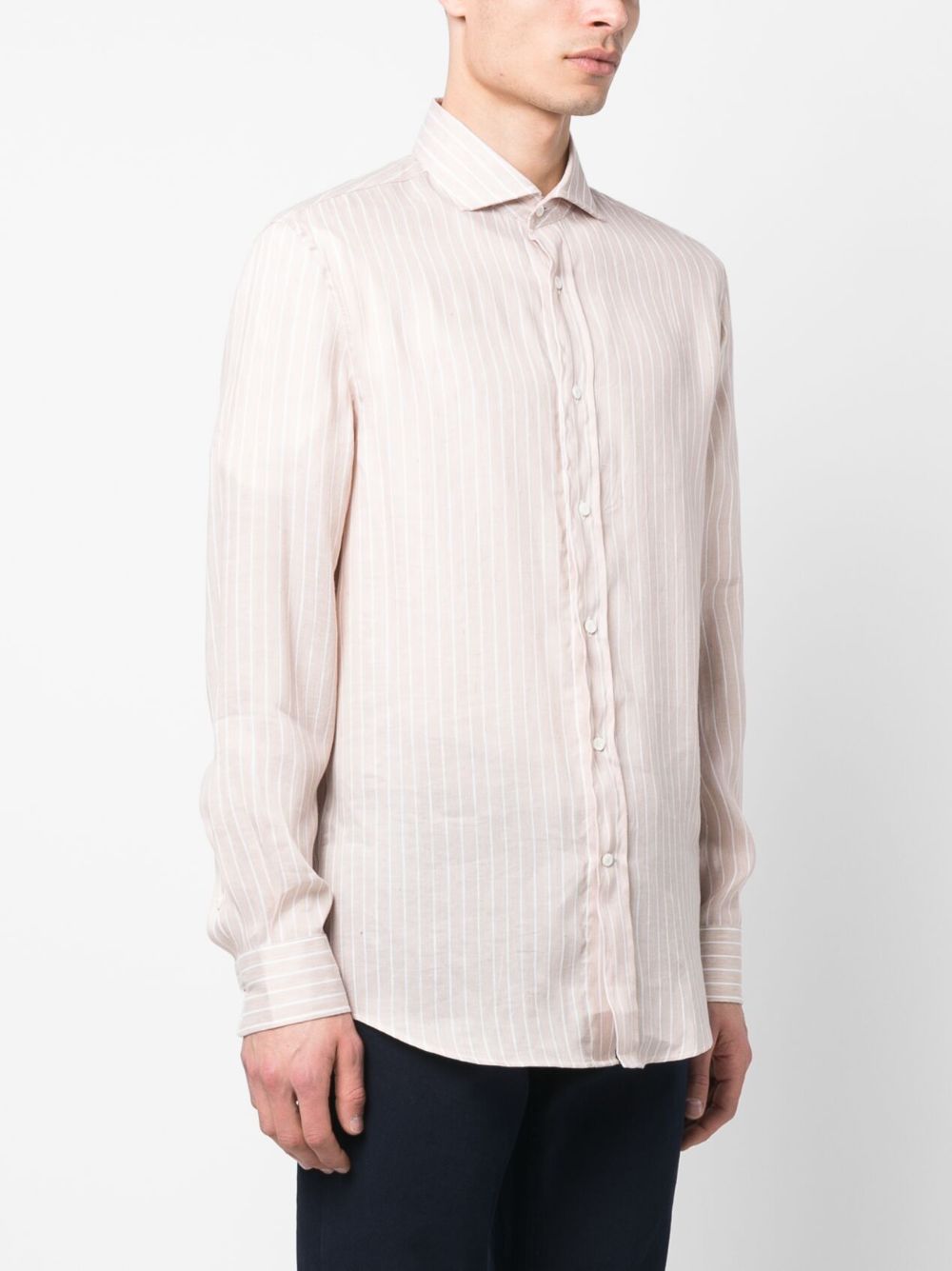 Best shopping prices Brunello Cucinelli striped long-sleeve shirt Men