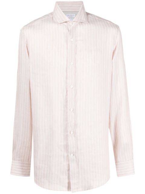 Brunello Cucinelli striped long-sleeve shirt Men