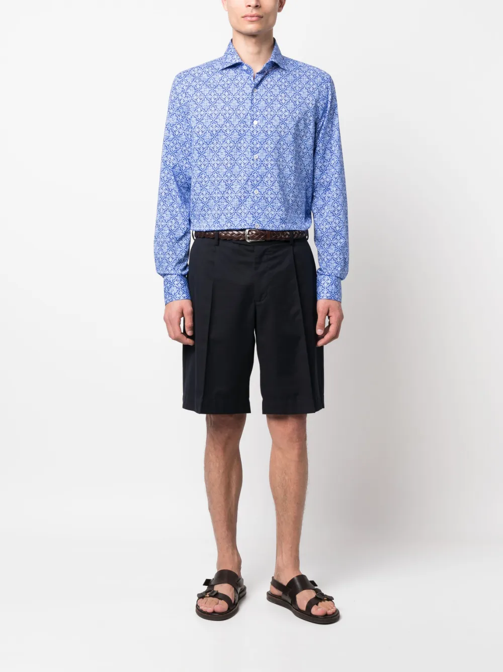 Fedeli Overhemd met print - Blauw