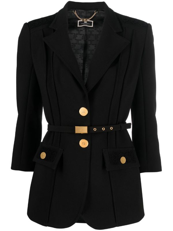 Balmain belted discount blazer