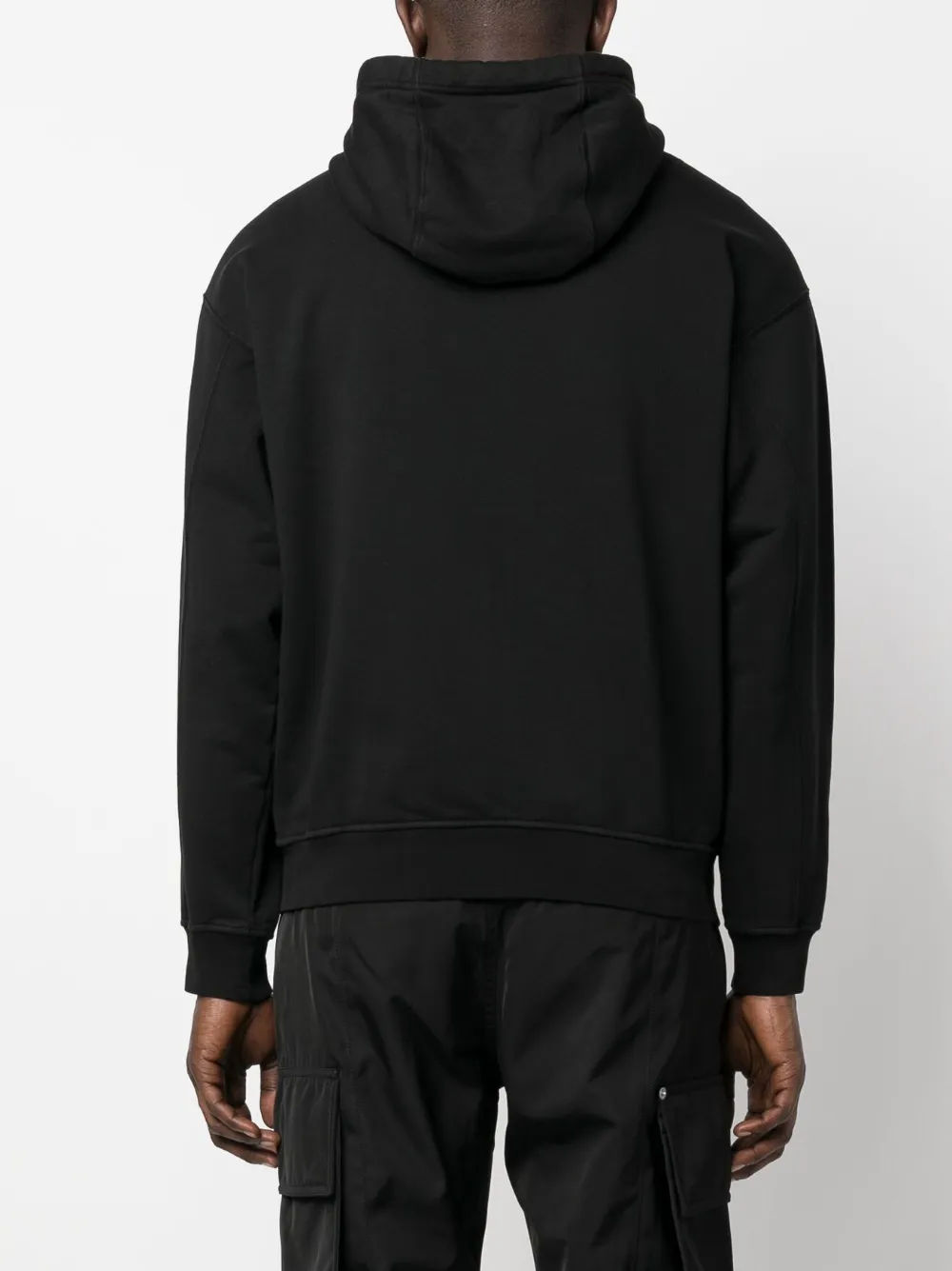 Stone island zip up hoodie black Clearance