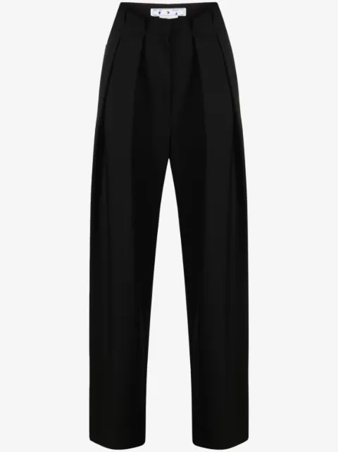 Off-White pantalon de tailleur à logo brodé