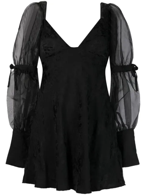For Love And Lemons sheer-sleeves mini dress