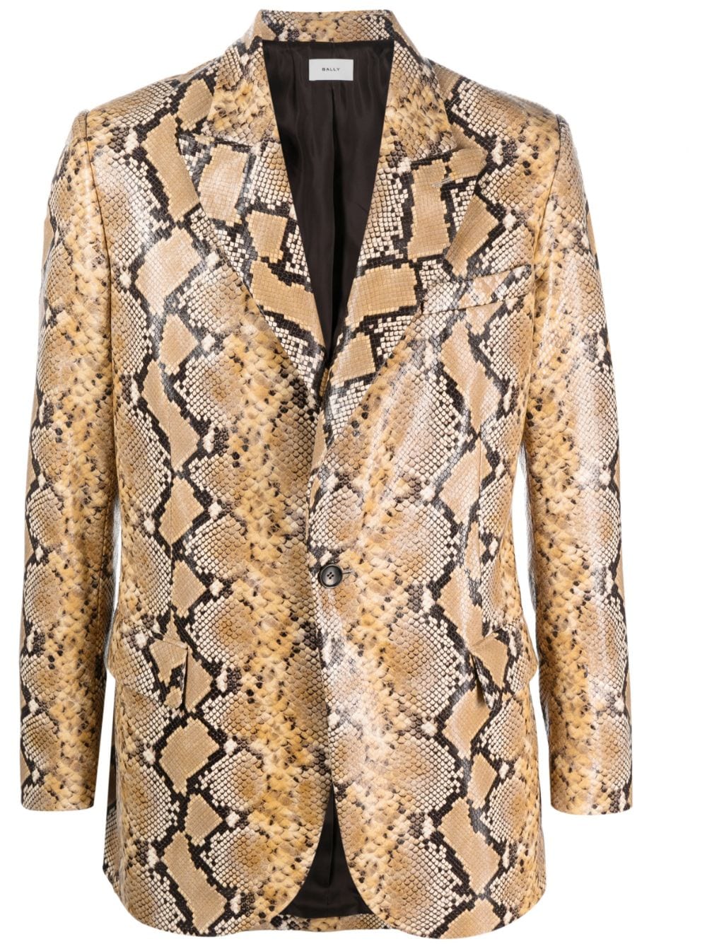 BALLY SNAKE-PRINT BUTTONED BLAZER