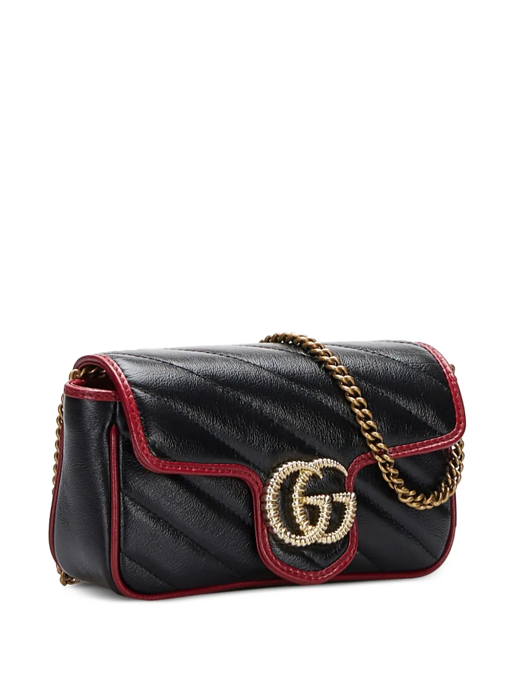 Preowned Gucci Gg Marmont Crossbody Bag In Black ModeSens
