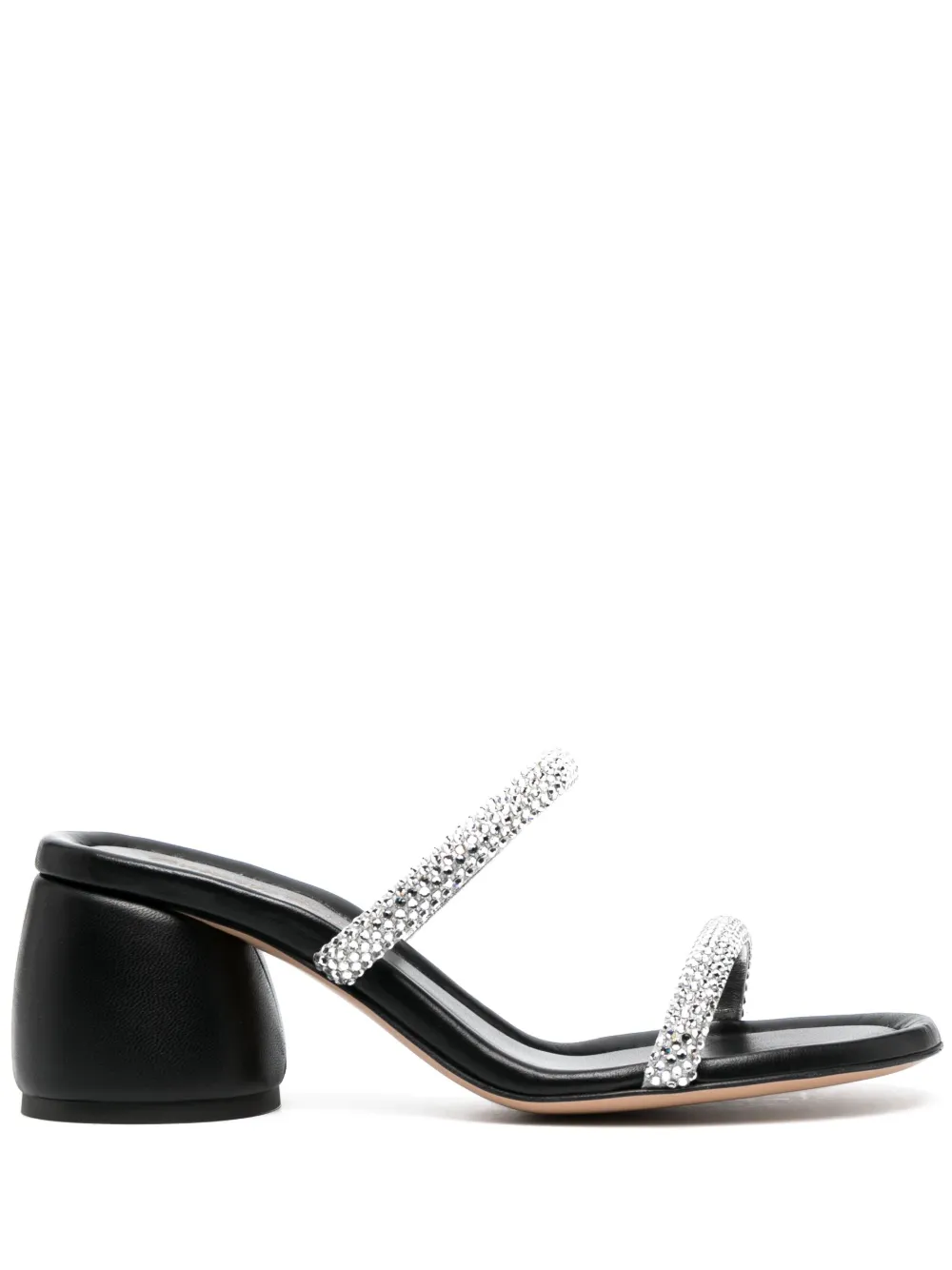 Gianvito Rossi crystal-embellished strap-detail sandals - Black