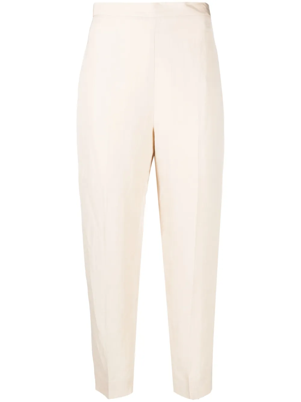 Antonelli linen-blend cropped trousers - Neutrals