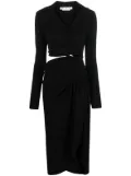 Off-White cut-out draped dress - Black