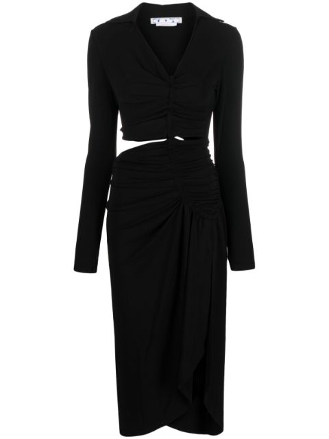 Off-White cut-out draped dress Women