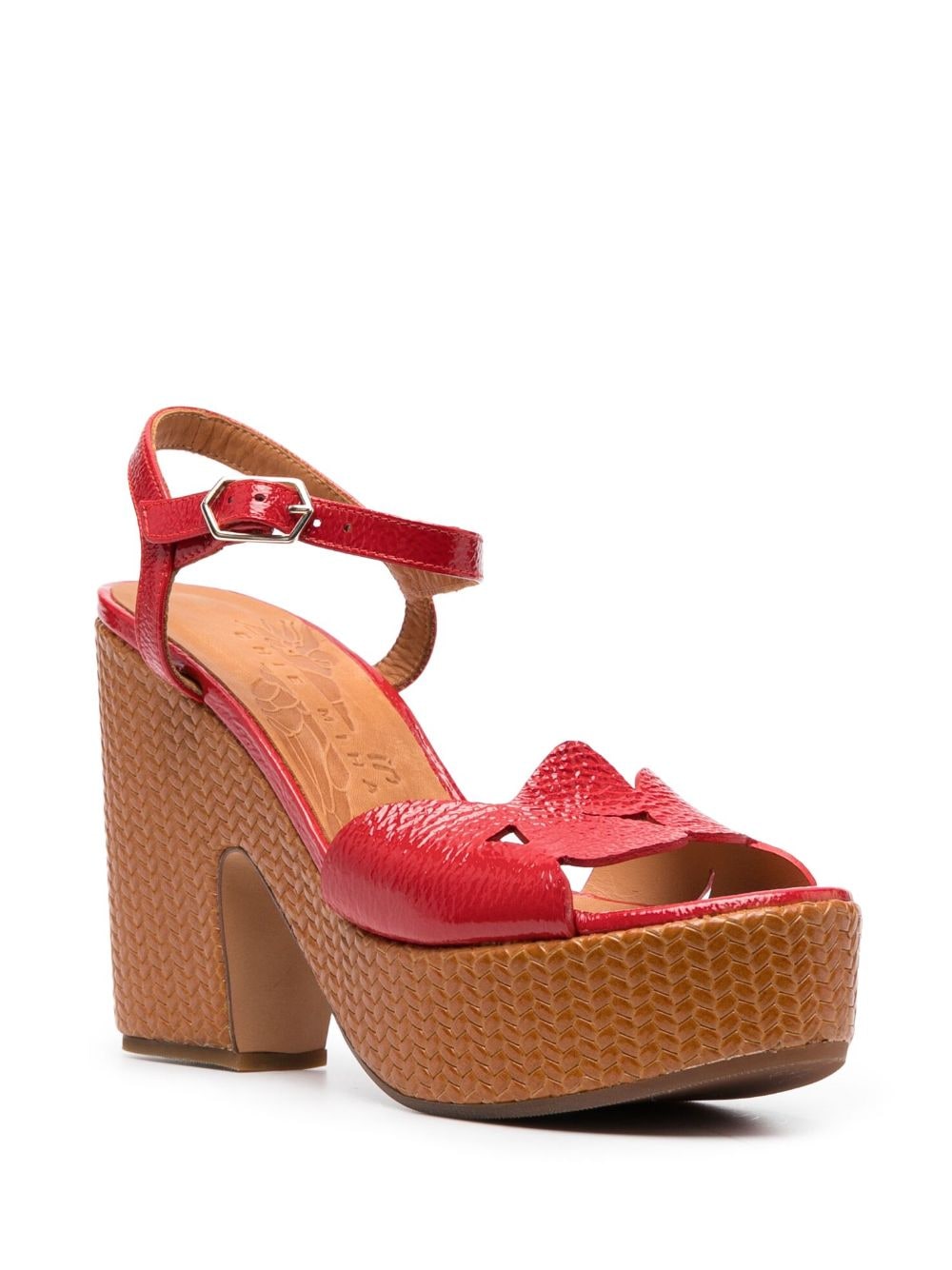 Shop Chie Mihara Detour 120mm Leather Sandals In Red
