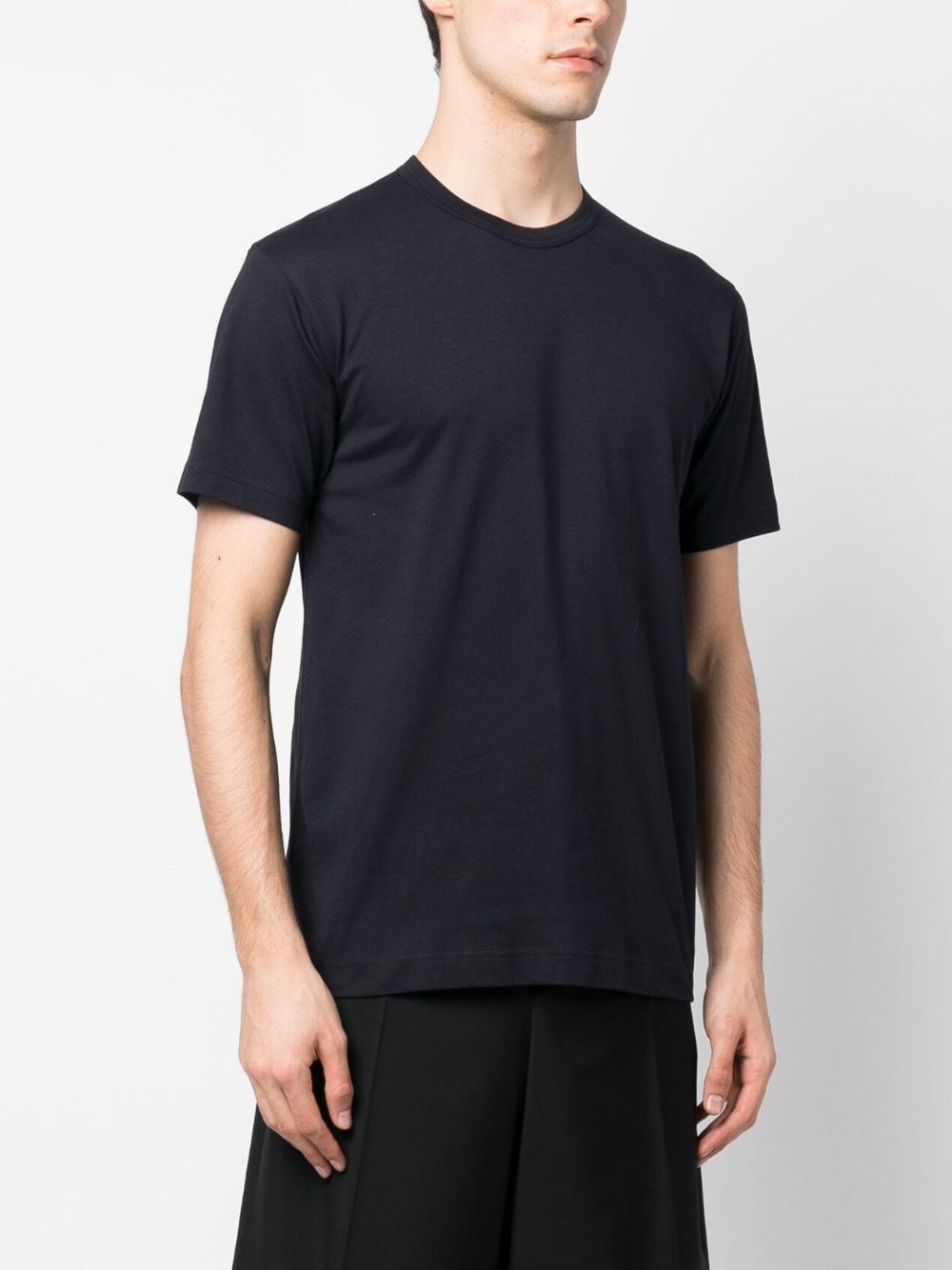 Shop Comme Des Garçons Shirt Short-sleeve Cotton T-shirt In Blue