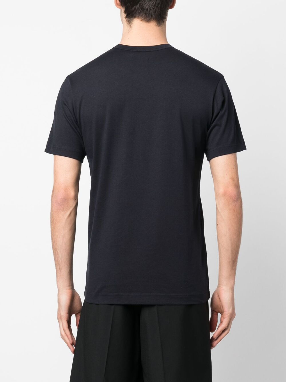 Shop Comme Des Garçons Shirt Short-sleeve Cotton T-shirt In Blue