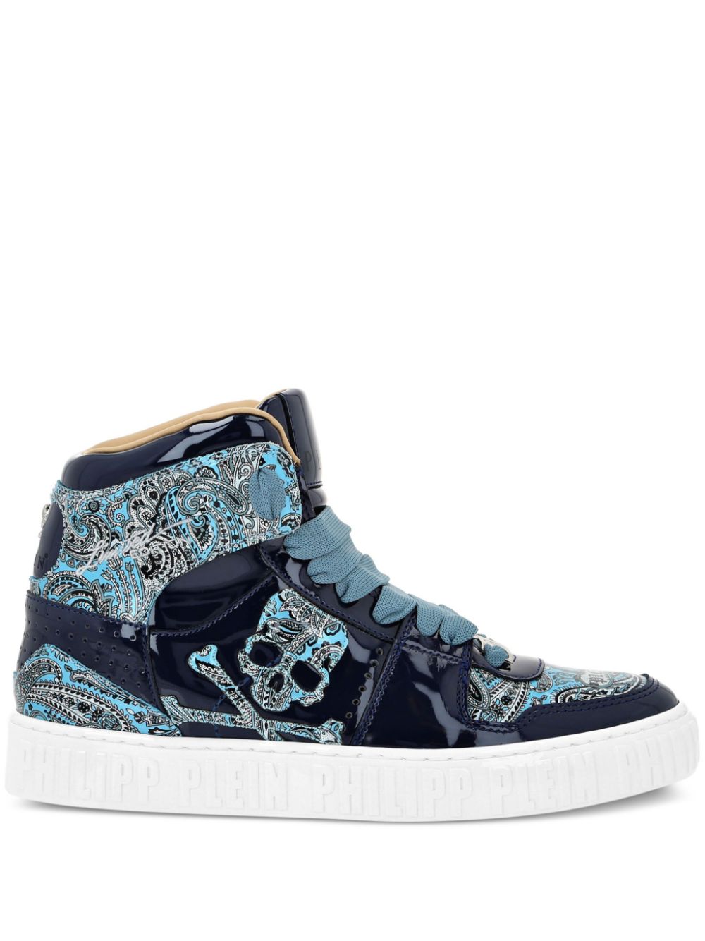 Philipp Plein Paisley high-top sneakers - Blue