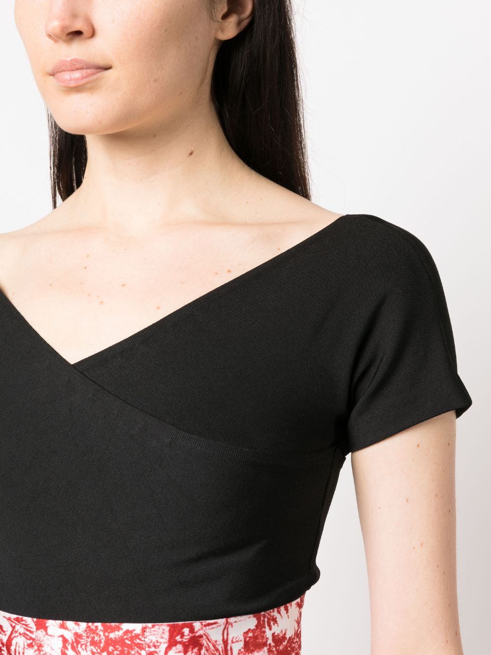 Shop Philosophy Di Lorenzo Serafini Double-layer Knitted T-shirt In Schwarz