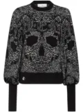 Philipp Plein Wool & Lurex paisley jumper - Black