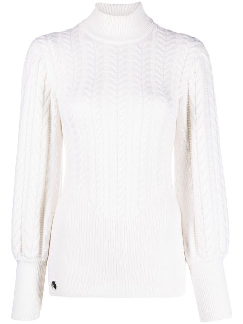 Philipp Plein long-sleeve knitted wool jumper Women