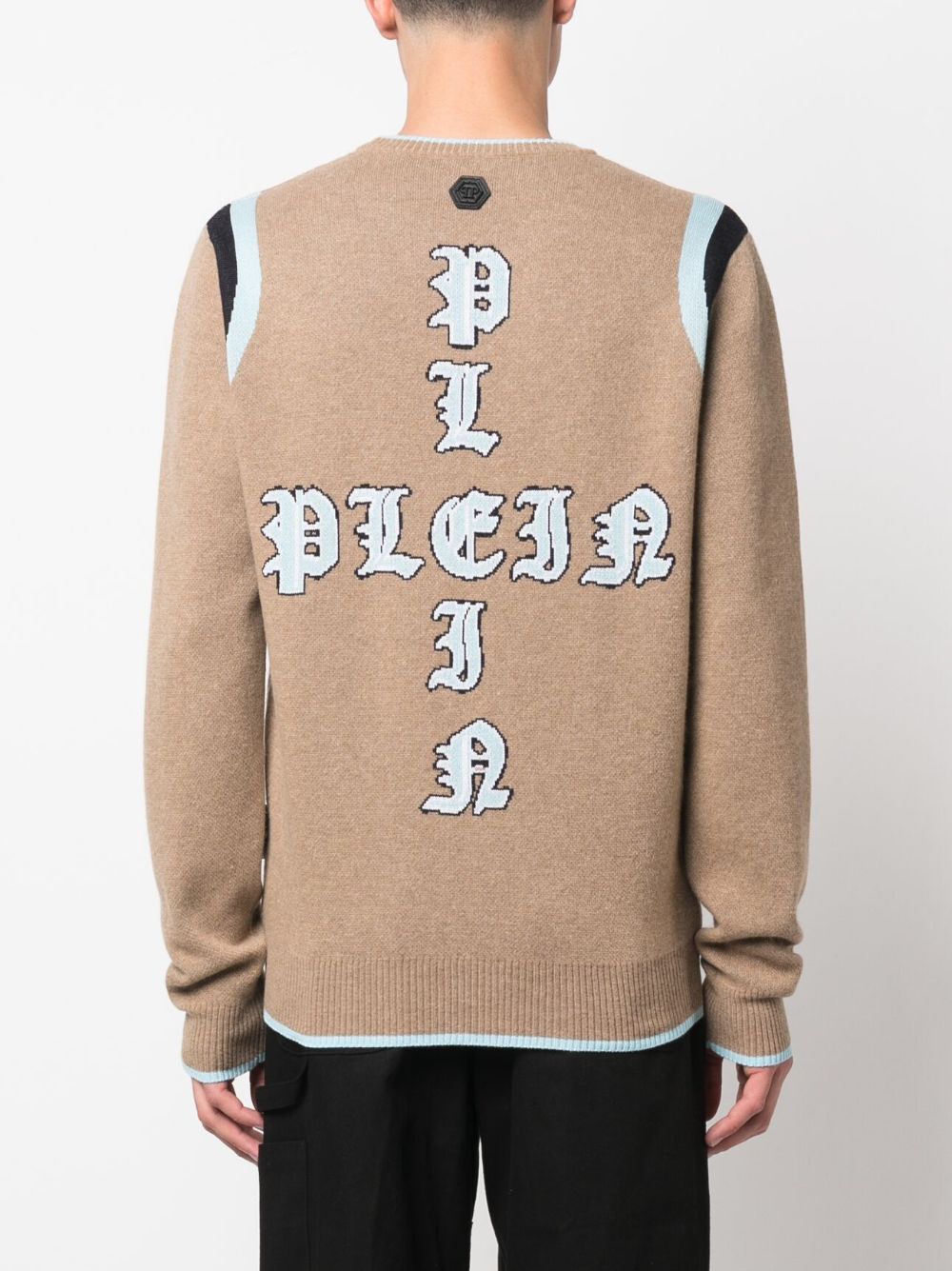 Philipp Plein intarsia-knit logo knitted sweatshirt Men