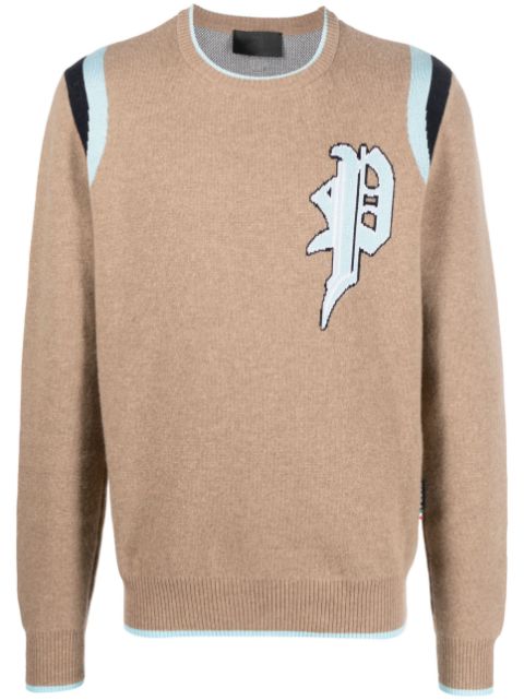 Philipp Plein intarsia-knit logo knitted sweatshirt Men