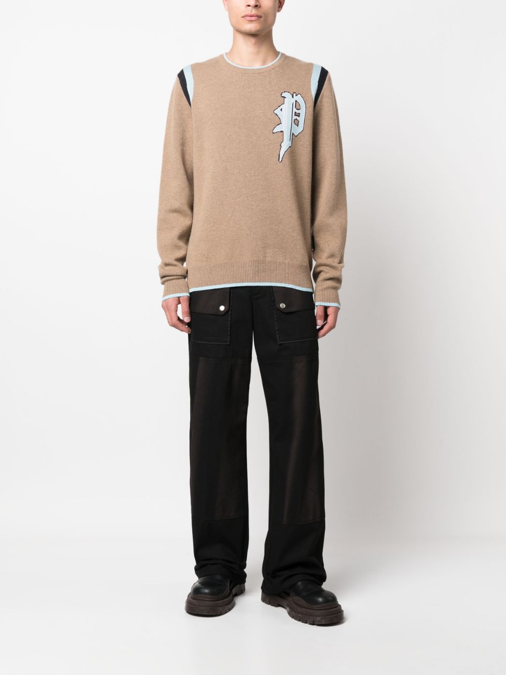 Philipp Plein intarsia-knit logo knitted sweatshirt Men