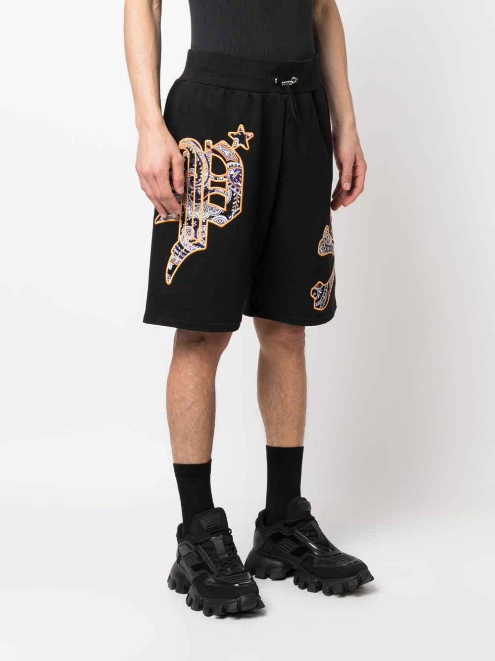 Philipp Plein skull-applique cotton bermuda shorts Men