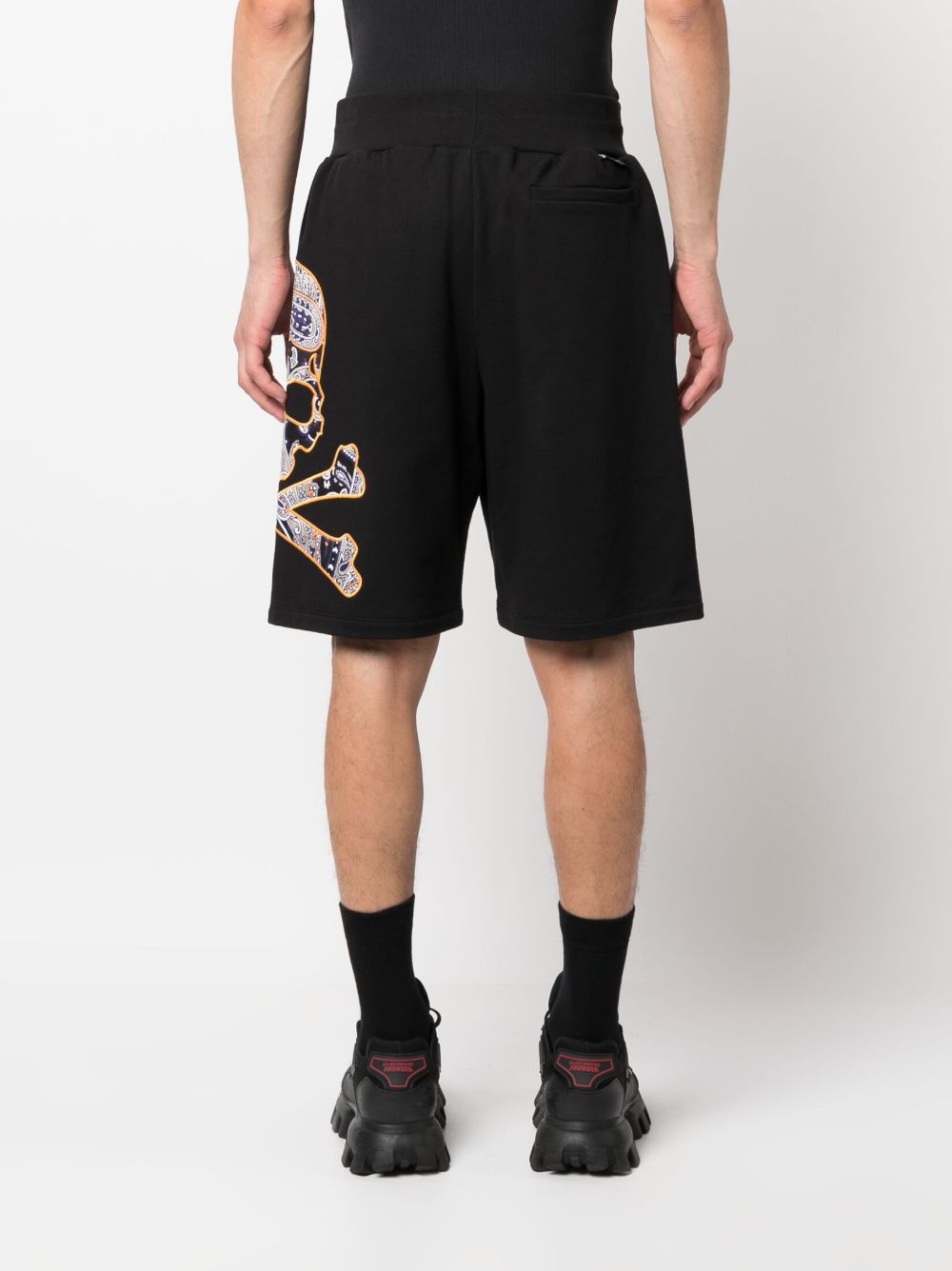 Philipp Plein skull-applique cotton bermuda shorts Men