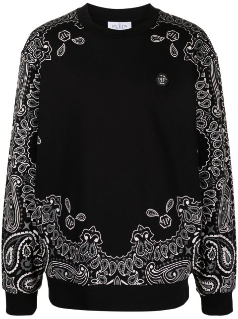 Philipp Plein bandana-print cotton sweatshirt Men