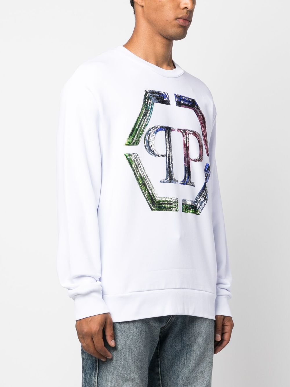 Philipp Plein logo-print stretch-modal sweatshirt Men