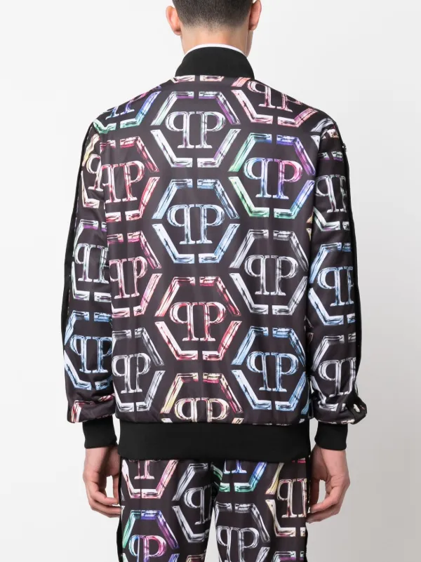 Philipp Plein logo-print stretch-cotton Tracksuit | Black | FARFETCH