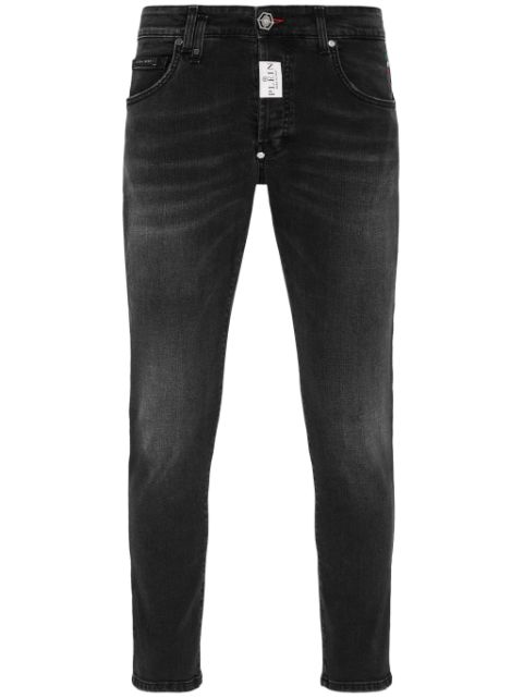 Philipp Plein logo-patch skinny-cut jeans Men