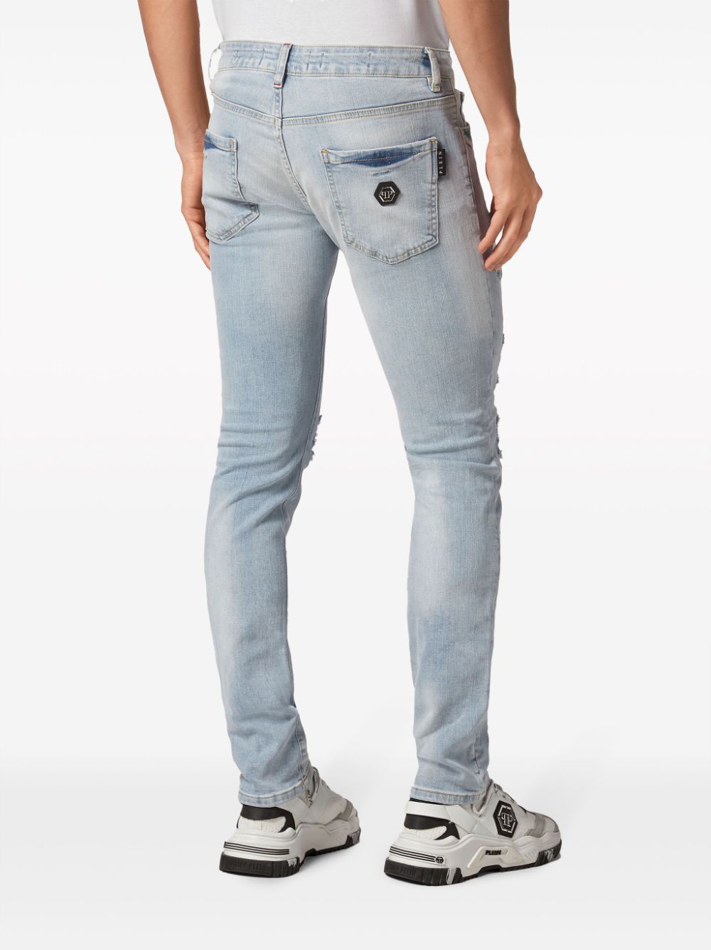 Philipp Plein distressed low-rise skinny jeans Men