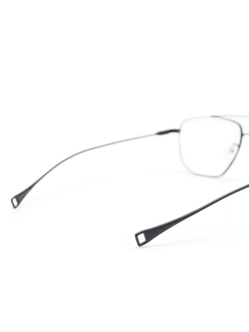Shop Dita Eyewear Matte Pilot-frame Glasses In Black