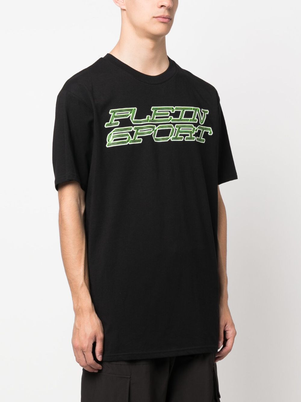 Shop Plein Sport Tiger-print Cotton T-shirt In Black