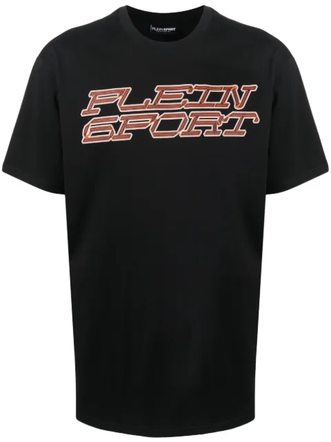 Plein Sport Tiger-print cotton T-shirt 