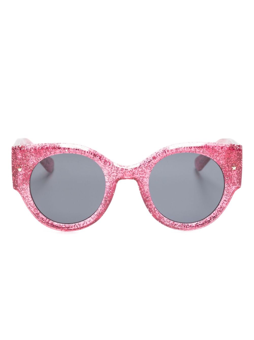 Chiara Ferragni Eyelike-motif Round-frame Sunglasses In Pink