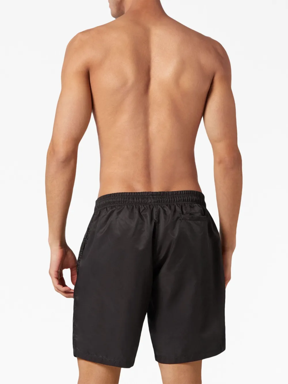 Shop Plein Sport Tiger-print Drawstring Swim Shorts In Black