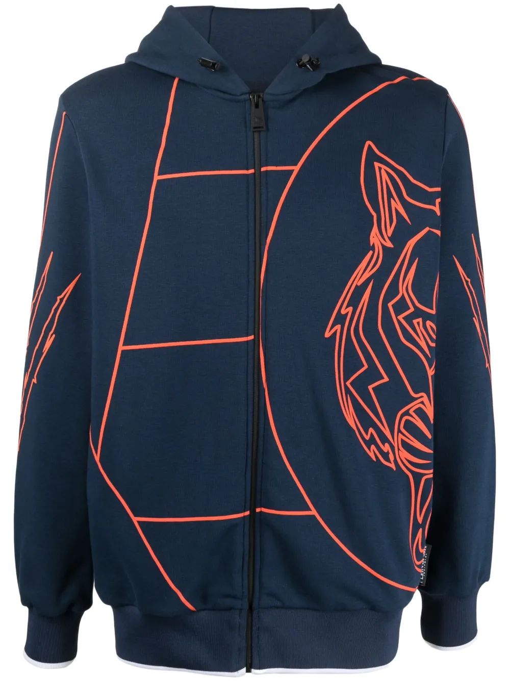 Plein Sport グラフィック フーデッドジャケット - ブルー Plein Sport グラフィック フーデッドジャケット - ブルー
