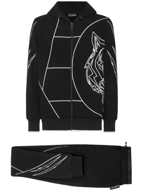 Plein Sport graphic-print hooded tracksuit