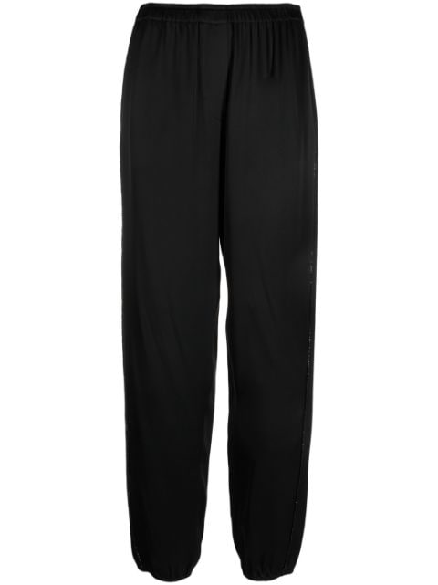 Giorgio Armani - elasticated-waistband silk tapered trousers