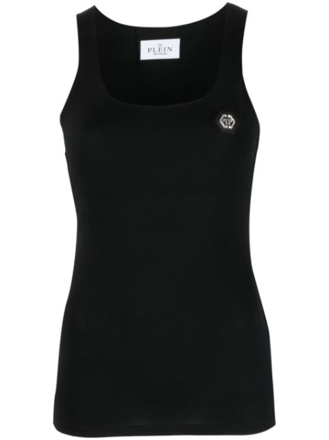 Philipp Plein logo-patch tank top Women