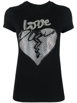 Yohji Yamamoto illustration-print logo-embroidered T-shirt | Black