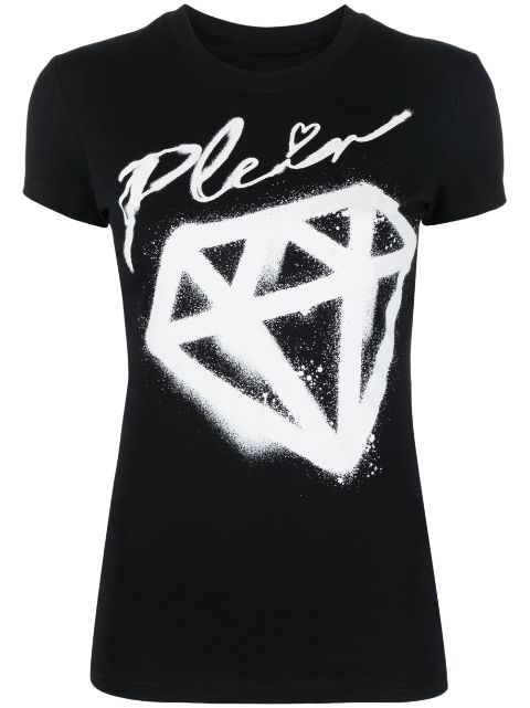 Philipp Plein graffiti logo-print T-shirt Women