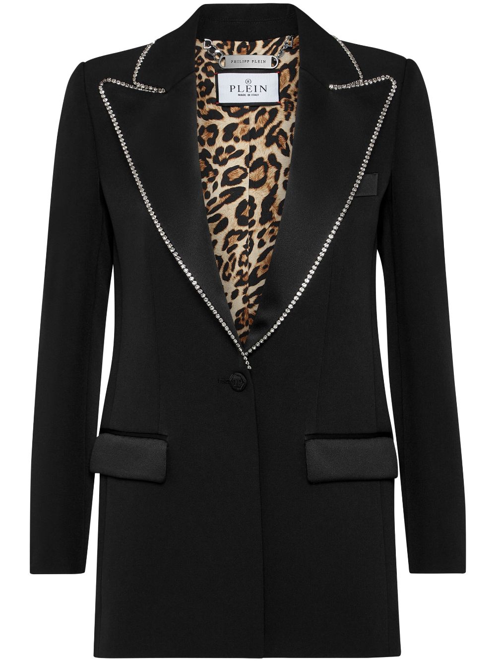 Philipp Plein crystal-embellished blazer - Black